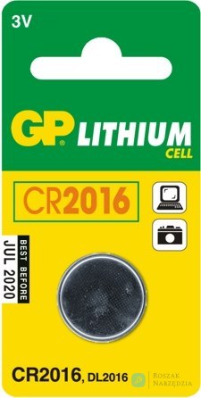 BATERIA GUZIKOWA LITOWA 3V CR2016 GP BATTERY